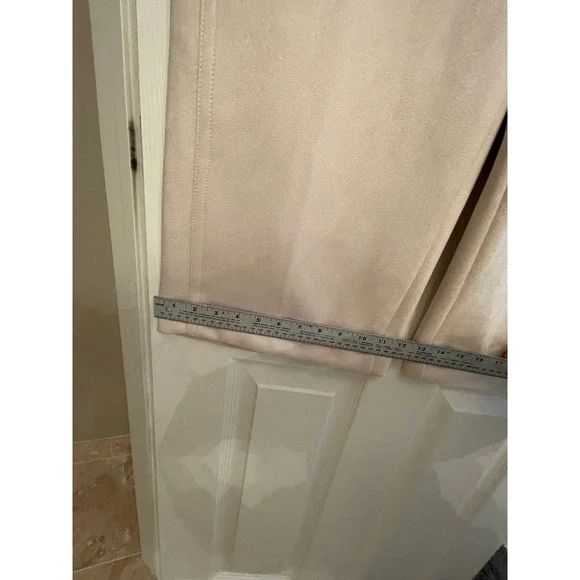 Ann Taylor Kate Women's Faux Suede Wide Leg Pants Cream High Rise Size XL - Picture 9 of 14